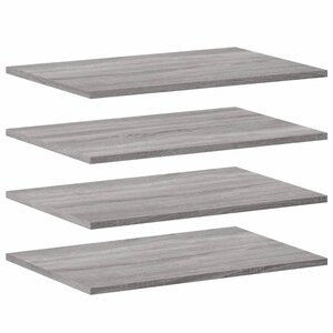 vidaXL Étagères murales 4 Pièces sonoma gris 60x40x1 5 cm bois ingénierie
