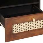 vidaXL Tables basses avec tiroir avec étagère avec stockage Marron 80 x 54 x 40 cm