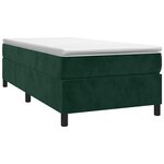 vidaXL Cadre de lit vert foncé 90x200 cm velours