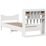 vidaXL Cadre de lit sans matelas blanc 75x190 cm bois de pin massif