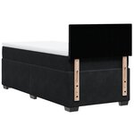 vidaXL Sommier à lattes de lit avec matelas Noir 90x190 cm Velours
