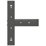 vidaXL Pieds de table à manger en T 2 pièces Anthracite 60 x 35 x (72-73) cm Acier