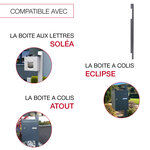 Pied latéral à sceller Gris anthracite RAL 7016 M