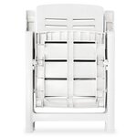 vidaXL Ensemble à manger d'extérieur 7 Pièces Plastique Blanc