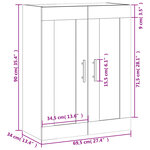 vidaXL Armoire murale chêne sonoma 69 5x34x90 cm bois d'ingénierie