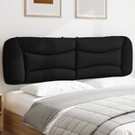 vidaXL Coussin de tête de lit noir 193 cm similicuir