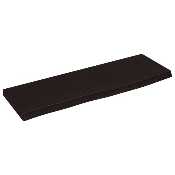vidaXL Étagère murale marron foncé 60x20x2 cm bois chêne massif traité