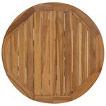 vidaXL Table de jardin Ø109x74 cm bois de teck solide