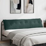 vidaXL Coussin de Dos Vert foncé 200 x 50 cm Tissu en velours côtelé