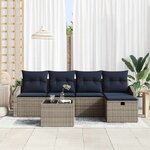 vidaXL Ensemble de Canapés avec coussin 5 Pièces polyrotin