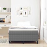 vidaXL Lit à ressorts Gris clair 120 x 190 cm Tissu en velours côtelé