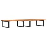 vidaXL Étagère de vasque murale acier et bois massif d'acacia