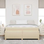 vidaXL Cadre de lit avec matelas Crème 180 x 200 cm tissu