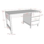 Bureau moderne eva - blanc