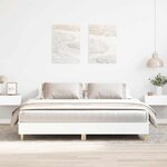 vidaXL Cadre de lit sans matelas blanc 160x200 cm bois d'ingénierie