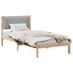 vidaXL Cadre de lit Gris clair 100 x 200 cm Pin massif