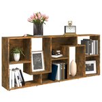 vidaXL Bibliothèque Chêne fumé 67x24x161 cm Bois d'ingénierie