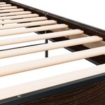 vidaXL Cadre de lit chêne marron 75x190 cm bois d'ingénierie et métal