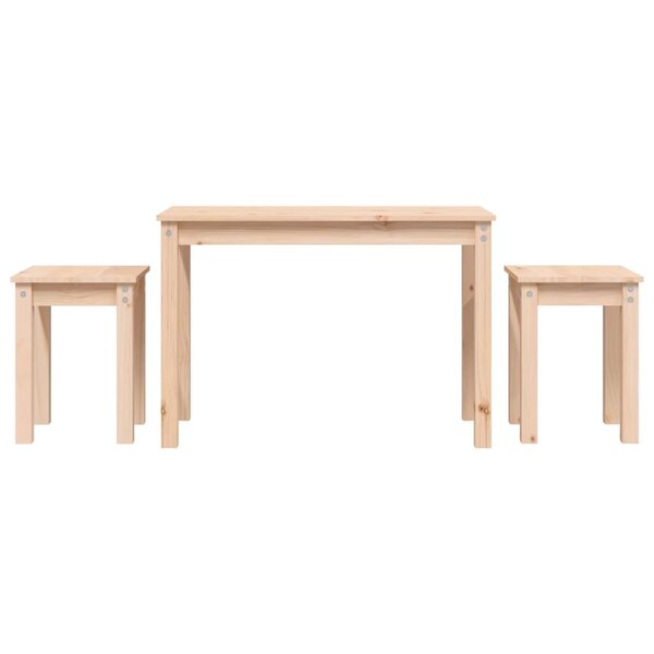 vidaXL Tables gigognes 3 Pièces Bois de pin massif