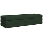 vidaXL Canapé-lit pliable 180 x 67 x 45 cm Vert foncé