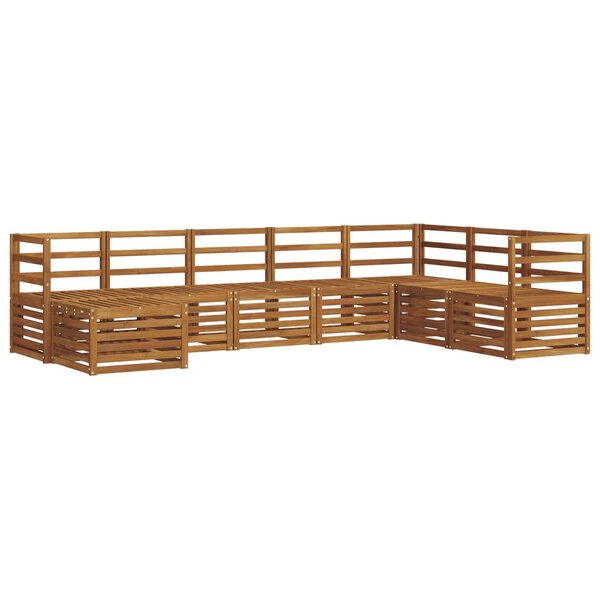 vidaXL Ensemble de canapés d'extérieur 8 Pièces Naturel