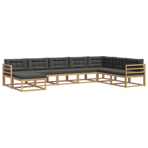 vidaXL Ensemble de canapés d'extérieur 8 pc Blanc et anthracite