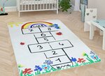 Tapis enfant Marelle 80 x 150 cm - Beige