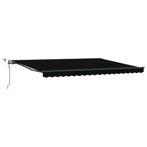 vidaXL Auvent Rétractable avec Noir 450 × 300 cm tissu