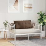 vidaXL Coussin de Dos Marron 100 x 19 x 50 cm tissu