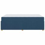 vidaXL Cadre de lit avec matelas Bleu 120 x 190 cm tissu