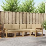 vidaXL Ensemble de canapés d'extérieur 5 Pièces Blanc et Beige