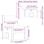 vidaXL Fauteuil inclinable Marron Tissu