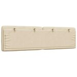 vidaXL Coussin de tête de lit crème 180 cm tissu