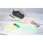 Paquet de 100 Fiches Bristol A6 rose ligné. s/s film EXACOMPTA