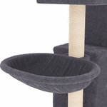 vidaXL Arbre à chat avec griffoirs en sisal Gris foncé 83 cm