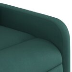 vidaXL Fauteuil de massage inclinable Vert foncé Tissu
