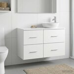 vidaXL Meuble de Salle de Bain In-between Blanc 30 x 44 5 x 50 cm