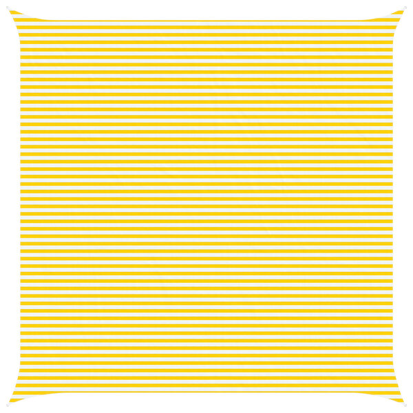 vidaXL Voile d'ombre Jaune et blanc 7 x 7 m 100   polyester Oxford