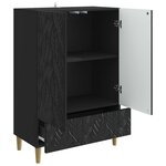 vidaXL Buffet Noir 66 x 34 5 x 95 cm Bois d'ingénierie