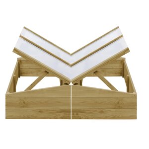 vidaXL Serres 2 Pièces Bois de pin imprégné 100x50x35 cm