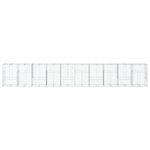 vidaXL Panier gabion avec couvercle 1000x100x150 cm fer galvanisé