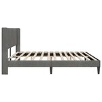 vidaXL Cadre de lit avec tête de lit Gris foncé 200 x 200 cm Velours