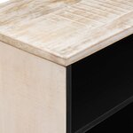 vidaXL Meuble TV Blanc 80 x 31 5 x 46 cm Bois de mangue massif