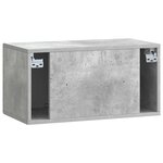 vidaXL Meuble TV mural Gris béton 59 5 x 31 x 30 cm Bois d'ingénierie