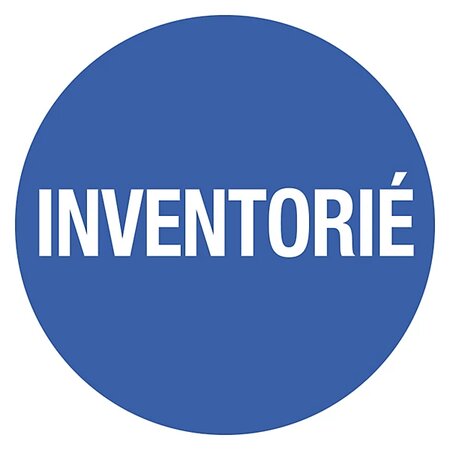 Pastille adhésive amovible imprimée inventorié (lot de 500)