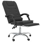 vidaXL Fauteuil de massage inclinable de bureau Noir Velours
