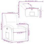 vidaXL Fauteuil inclinable électrique crème cuir véritable
