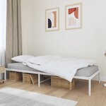 Vidaxl cadre de lit métal blanc 90x200 cm