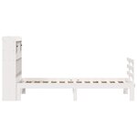 vidaXL Lit bibliothèque sans matelas blanc 90x200cm bois de pin massif