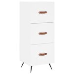 vidaXL Buffet haut Blanc 34 5x34x180 cm Bois d'ingénierie